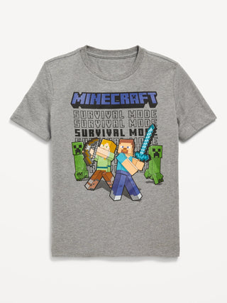 Camiseta Cuello Redondo Gráfica Minecraft™, Niño
