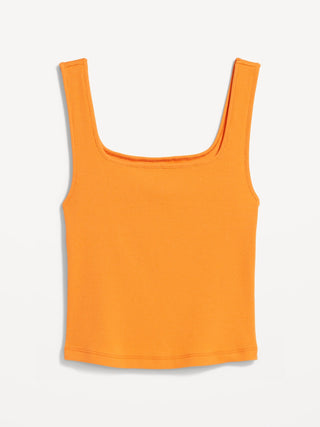 Camiseta sin Mangas de Punto de Canalé