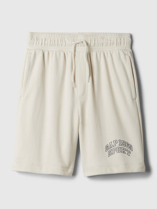 Short con Cintura Elástica y Logo, Niño