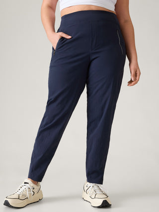 High-Waisted Sports Pants with Pockets