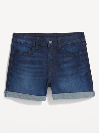 Short Denim Talle Alto con Bolsillos