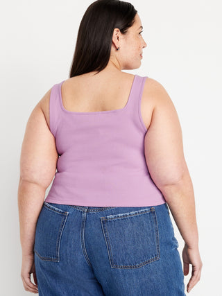 Camiseta sin Mangas de Punto de Canalé