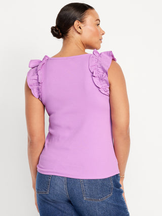 Blusa sin Mangas con Volantes