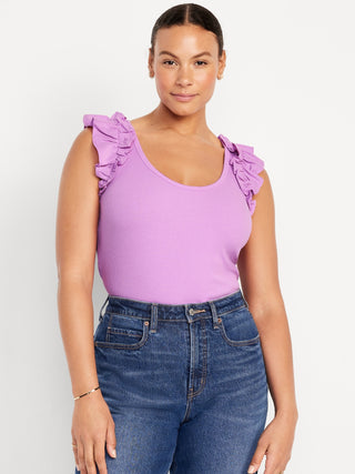 Blusa sin Mangas con Volantes