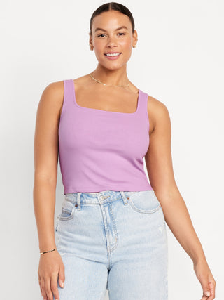 Camiseta sin Mangas de Punto de Canalé
