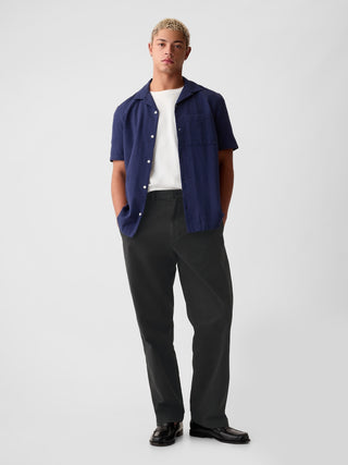 Pantalón Holgado Talle Alto con Bolsillos