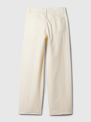 Jeans Holgados Talle Medio con Bolsillos