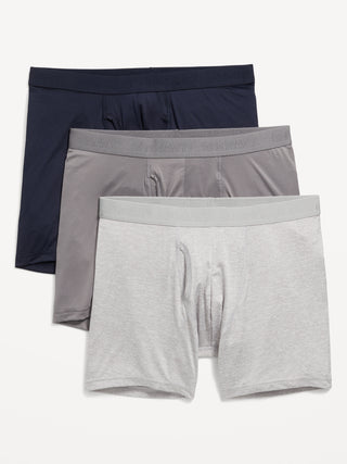 Go-Dry Cool Performance Boxer Briefs, 3-Pack, 5-inch Inseam