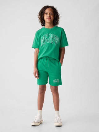 Short con Cintura Elástica y Logo, Niño