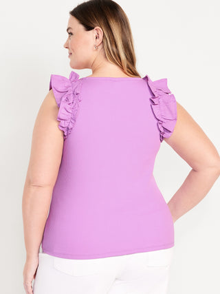 Blusa sin Mangas con Volantes