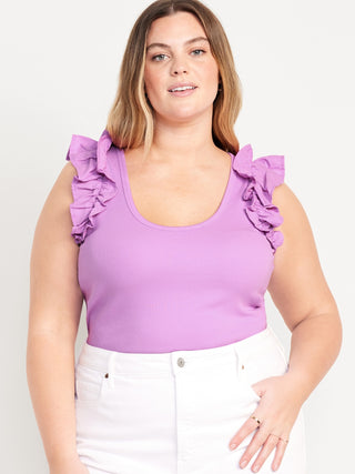 Blusa sin Mangas con Volantes