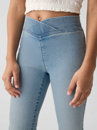 Jeans Acampanados Talle Alto con Cintura Elástica, Niña