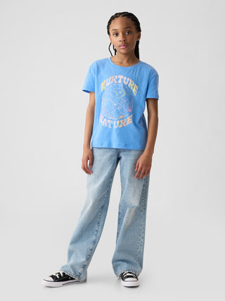 Camiseta Manga Corta con Gráfico, Niña