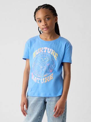 Camiseta Manga Corta con Gráfico, Niña