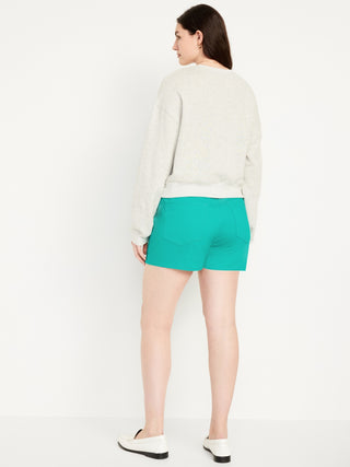 Short Denim Talle Alto con Bolsillos
