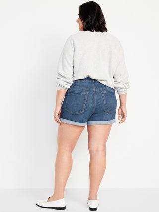 Short Denim Talle Alto con Bolsillos