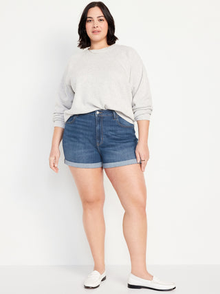 Short Denim Talle Alto con Bolsillos