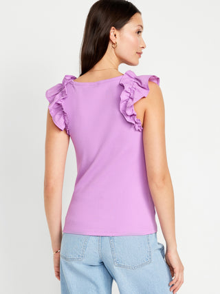 Blusa sin Mangas con Volantes
