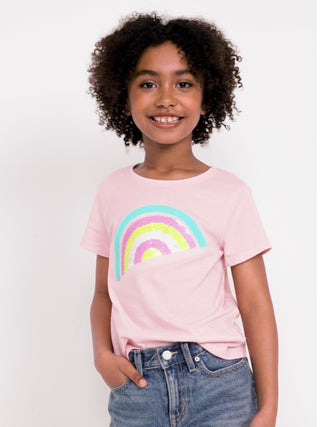 Camiseta Manga Corta con Gráfico, Niña