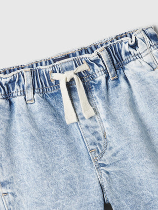 Short con Cintura Elástica Denim