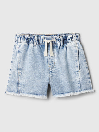 Short con Cintura Elástica Denim