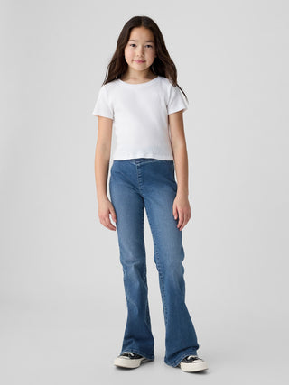 Jeans Acampanados Talle Alto con Cintura Elástica, Niña