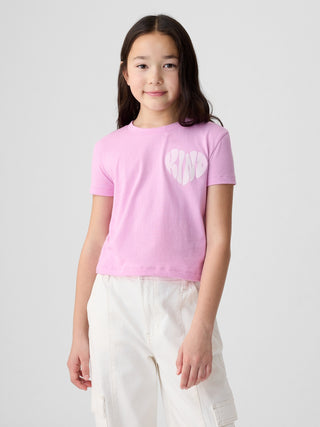 Camiseta Manga Corta con Gráfico, Niña