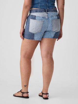 Short Denim Talle Bajo Patchwork