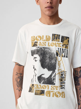 Camiseta Manga Corta con Gráfico Jimi Hendrix