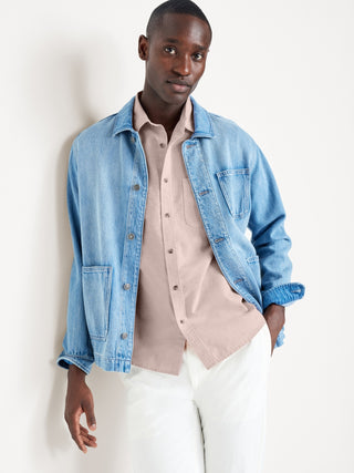 Camisa Manga Corta con Bolsillo de Algodón