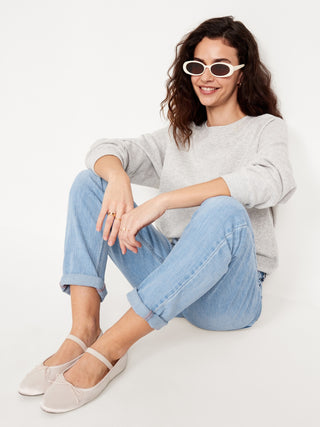 Jeans Boyfriend Talle Medio con Bolsillos