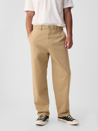 Relaxed Fit Mid-Rise Trousers with Pockets