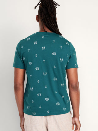 Camiseta Manga Corta con Cuello Redondo