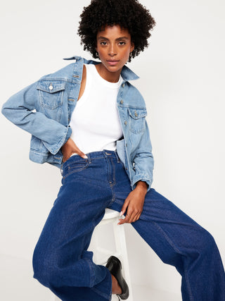 Chaqueta Corta Denim con Bolsillos