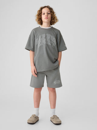 Short con Cintura Elástica y Logo, Niño