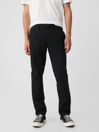 Slim Fit Cotton Trousers with Pockets