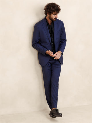 Blazer de Traje Slim Fit con Bolsillos