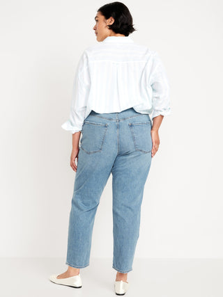 Jeans Tobillero Talle Alto con Bolsillos