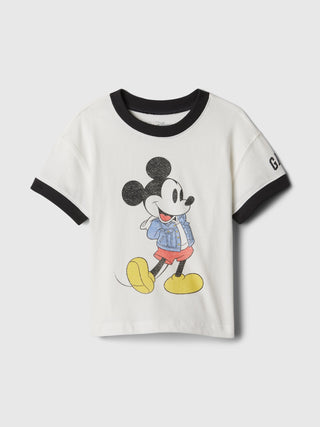 Camiseta Manga Corta con Logo Disney Mickey Mouse, Niño