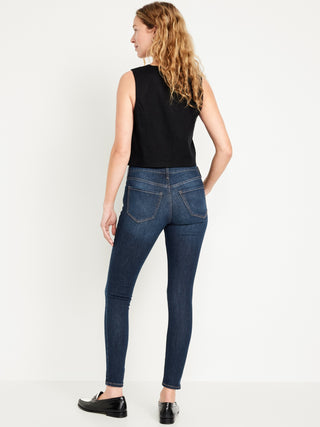 Jeans Skinny Talle Alto con Bolsillos