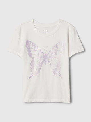 Camiseta Manga Corta con Gráfico, Niña