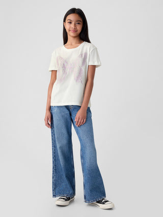 Camiseta Manga Corta con Gráfico, Niña