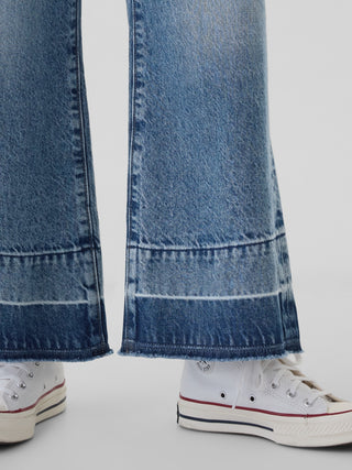 Jeans Wide Leg Talle Alto con Bolsillos, Niña
