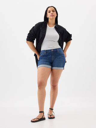 Short Denim Talle Medio con Bolsillos.