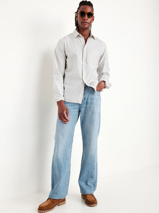 Jeans Holgados Talle Alto con Bolsillos