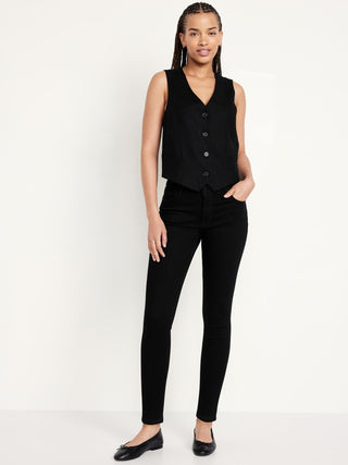 Jeans Skinny Talle Alto con Bolsillos