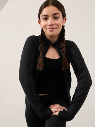 Chaqueta Deportiva Orificios para Pulgares, Niña