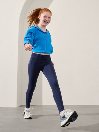 Girls' High-Waisted Leggings with Pocket Detail