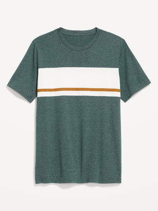 Camiseta Manga Corta con Detalle de Rayas