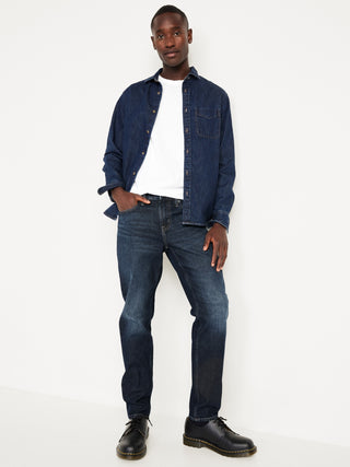 Jeans flexibles incorporados con taper atlético.